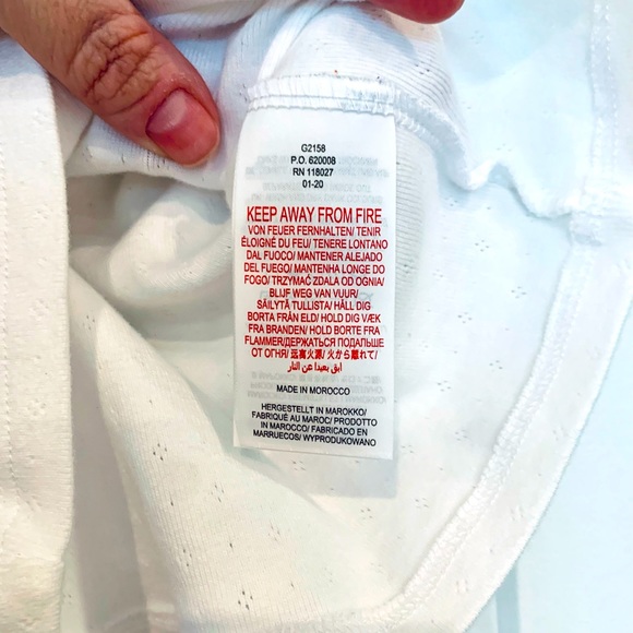 NEW Mini Boden White Eyelet Ruffle Trim Short Sleeve Top Size 6-7Y - Picture 8 of 9